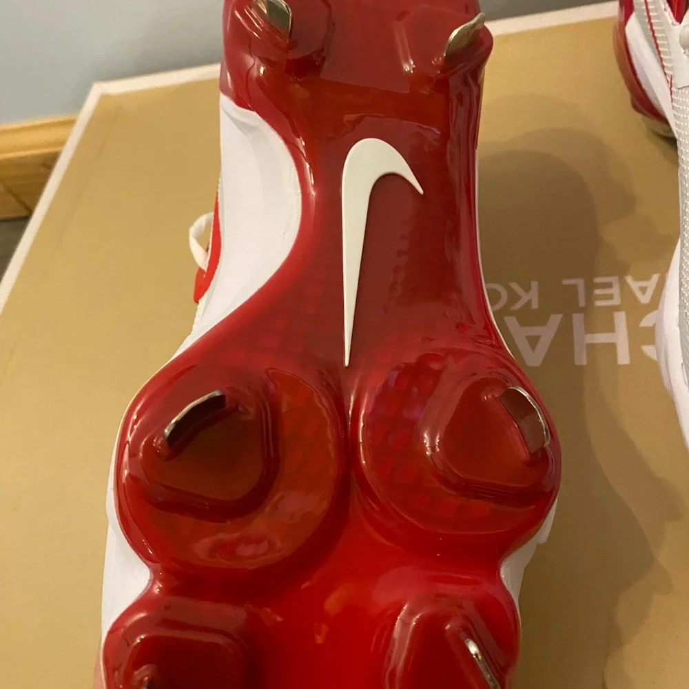 Nike Men’s 7 Force Zoom Trout 9 Elite Baseball Cleats Red/White FB2906-101 NEW - Picture 5 of 7